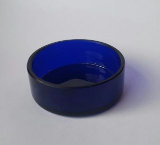 Cobalt Blue Glass Liner Insert Salt / Mustard / Pepper 60mm Dia X 22mm Tall