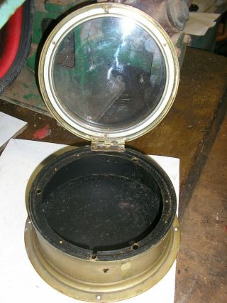 Brass Marine Chronometer Case.  Clock.