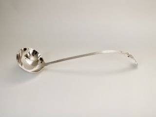 Vintage Large 16” Silver Plated Soup Ladle,  Kings Pattern