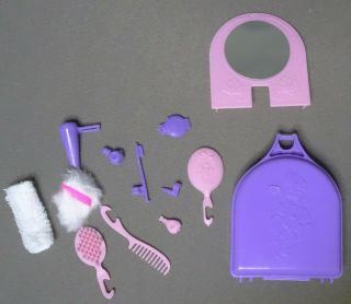Vintage Beauty Secrets Barbie Make Up Case Mirror And Accessories