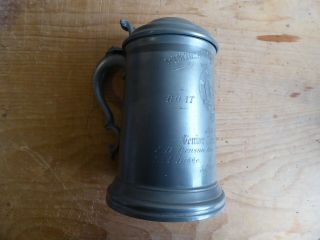 Antique Pewter Tankard Rowing Prize Winchester College 1877