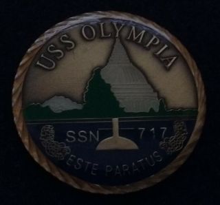 Rare Uss Olympia Ssn - 717 Los Angeles - Class Submarine Us Navy Usn Challenge Coin