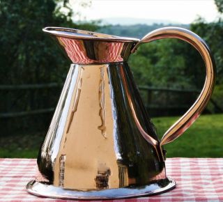 Vintage Copper Jug Polished Country Cottage Kitchen French Chic