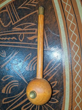 Antique Blackpowder/muzzleloading Wood & Brass Short Ramrod Ball Starter