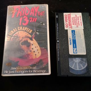 Vhs Tape Horror Friday The 13th The Final Chapter Rare Cult Classic