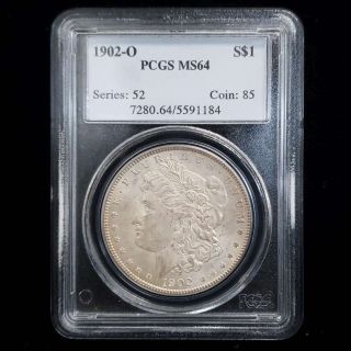 1902 O Us Morgan Silver $1 One Dollar Pcgs Ms64 Rare Key Date Graded Coin Kv1184