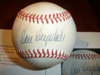 Don Drysdale Signed Baseball Dodgers Ronlb Autograph Jsa Loa D.  1993 Rare