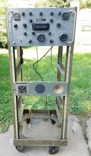 Collins R - 390a Urr Vtg Tube Receiver With Rare Military Rack U.  S.  Army W Manuals