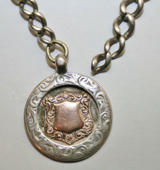 Antique Silver Pocket Watch Chain Fob Circa.  1918 By Thomas Fattorini,  Bolton