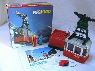Vintage Rare Lehmann Rigi 900 Germany Toy Gondola Ski Lift Sky Tram Box Figures