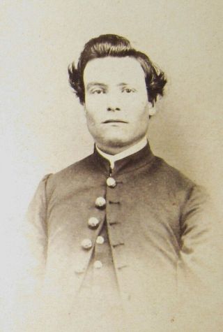 Antique Cdv Photo Of A Confederate ? Civil War Soldier By N H Black Natchez Miss