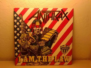 Anthrax I Am The Law Vinyl Ep Rare Limited Poster Edition N/mint Uk Import 