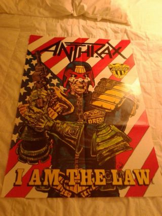 Anthrax I Am The Law Vinyl EP Rare Limited Poster Edition N/Mint UK Import ' 87 2