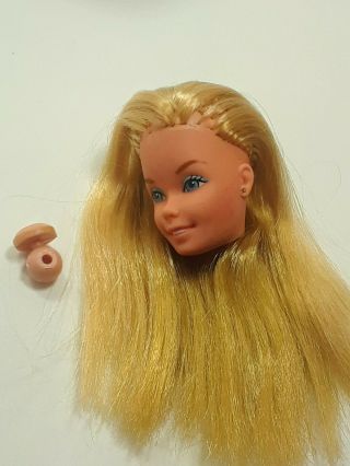 Vintage 1970s Barbie Doll Head Only Blonde Malibu Sun Lovin Neck Post