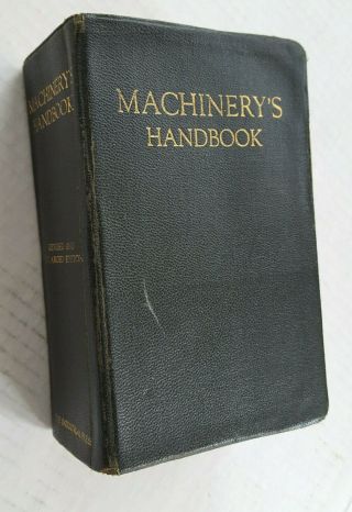 Antique Book Machinery ' s Handbook 1924 Gold Leafed Edges Sixth Edition 3