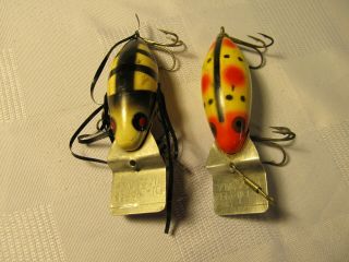 2 Vintage Tulsa Tackle,  Di - Dipper Lures,  One With Legs,