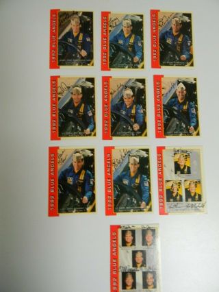 U.  S.  Navy Blue Angels Rare Autographed Collector Cards For 1992