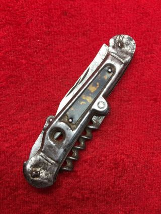 Rare Antique Swan Solingen Germany Glass Cutter Pocket Knife 4 Blade