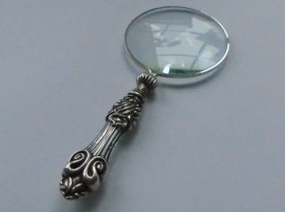 Adie&lovekin Hm Silver Handle Magnifying Glass B/ham 1902 Edward Vll