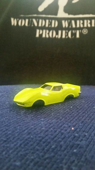 Eldon Ho Slot Car Lime Mako Shark Corvette Rare Aurora