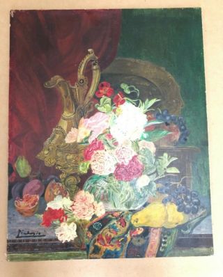 Pablo Picasso vintage rare Oil Painting hand signed No Print 2