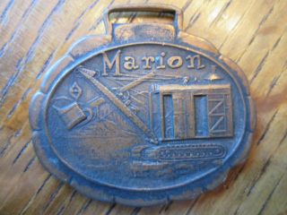Antique Marion Steam Shovel Company Watch Fob,  Marion Ohio