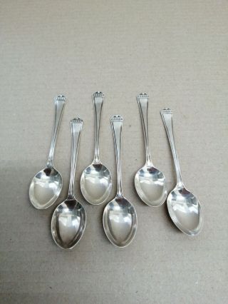 Set Of 6 Mappin & Webb Art Deco Solid Sterling Silver Spoons1930s Plus 3 Others