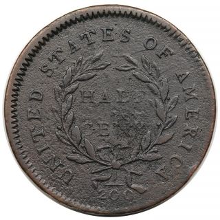 1794 Liberty Cap Half Cent,  rare C - 8,  R.  5,  VF,  detail 2