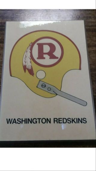 Rare Vintage 5x7 1970 - 1971 Nfl Washington Redskins “r” Helmet Plaque Lombardi