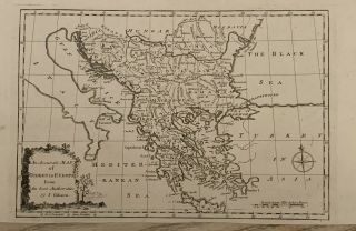 1773 Turkey In Europe Balkans Antique Map By John Gibson 246 Years Old