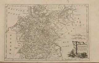 1773 Germany Antique Map By Thomas Kitchin 246 Years Old