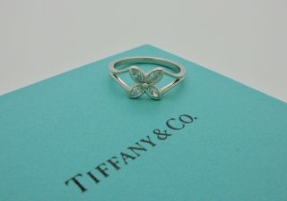 Authentic Tiffany & Co.  Victoria Marquise Diamond Platinum Ring Us6.  5 - Rare