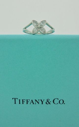 Authentic Tiffany & Co.  Victoria Marquise Diamond Platinum Ring US6.  5 - RARE 3
