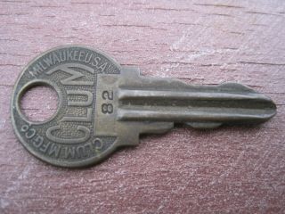 Antique 1916 Patent Dated Clum Mfg Co Car Key 82 Automobile Key