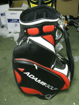 Adams Golf Staff Bag Black/white/red Padded Strap Rare