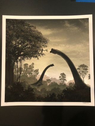 Jurassic Park J C Richard Mini Giclee Print 12x12 Rare Artist Proof Mondo Jaws