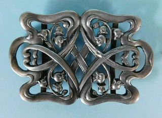 Antique Solid Silver Art Nouveau Belt? (buckle Type) Decoration