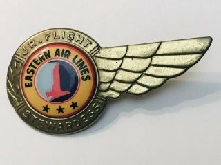 Extremely Rare Northeast Airlines Stewardess Flight Attendant Wings Badge Pin