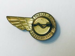 EXTREMELY RARE Northeast Airlines stewardess flight attendant wings badge pin 2