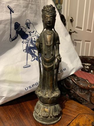 Chinese Antique Bronze Buddha Qing Ming China Asian