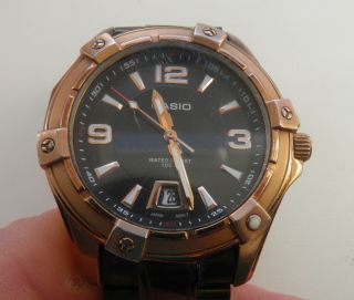 Mens Casio Watch Model - Mtd - 1062 In Antique Rose Gold Color