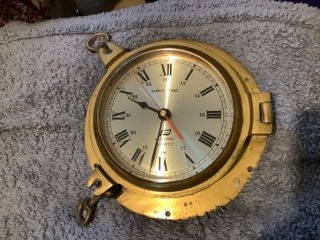 Vintage Brass Plastimo Quartz Ship’s Time Clock