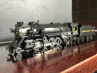 Division Point Dp Brass C&o K Class 2 - 8 - 2 1090 Steam Engine F/p Rare