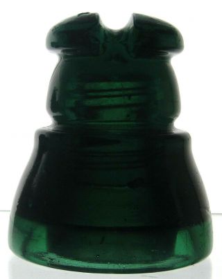 Cd 210 Dark Green Postal Antique Glass Telegraph Insulator Piece