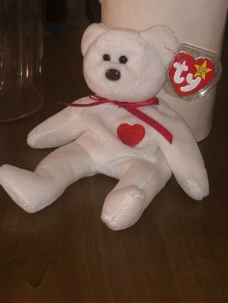 Retired Valentino Beanie Baby,  Was Made With No Tush Tag Errors Very Rare