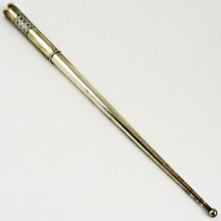 Antique Russian Art Deco Russia 84 Silver Propelling Nib Lever Desk Dip Pen