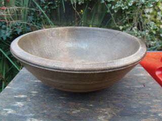 Large Turned Wood Bowl [buckleburry] 13 " Round