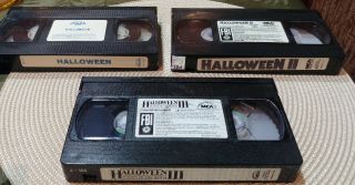 Halloween 1 - 3 VHS Horror Early Releases Media & MCA 80s Rare OOP 2