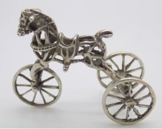 Vintage Solid Silver Italian Made Toy Horse Figurine Hallmarked Miniature