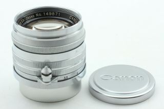 [rare Exc,  5] Canon Lens 50mm F1.  8 Chrome Leica Screw Mount L39 Ltm Japan 1384